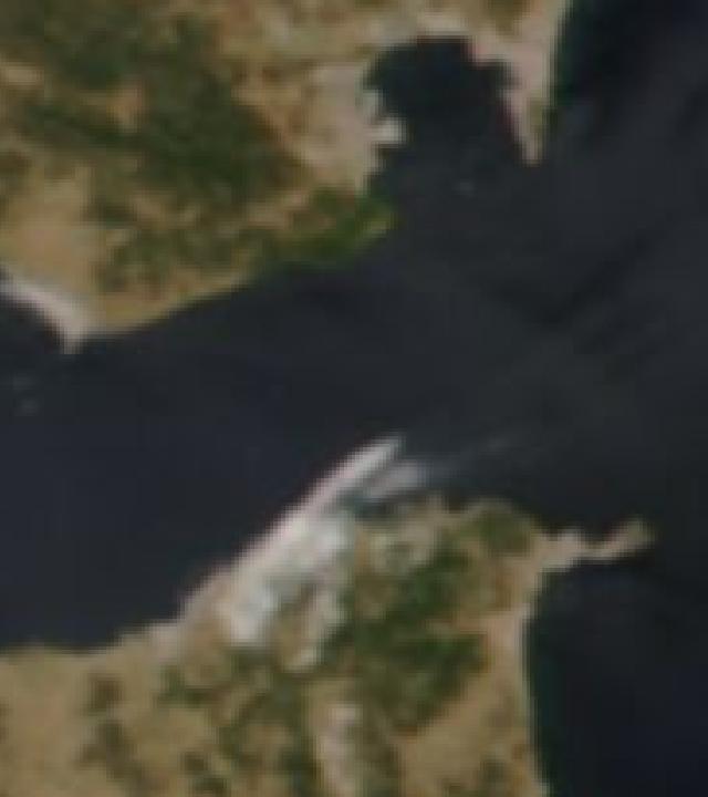 Satellite snapshot of Strait of Gibraltar