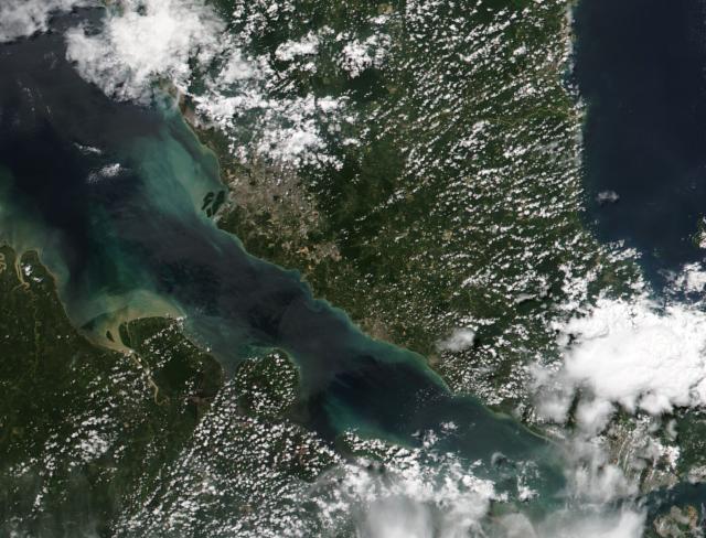 Satellite snapshot of Strait of Malacca
