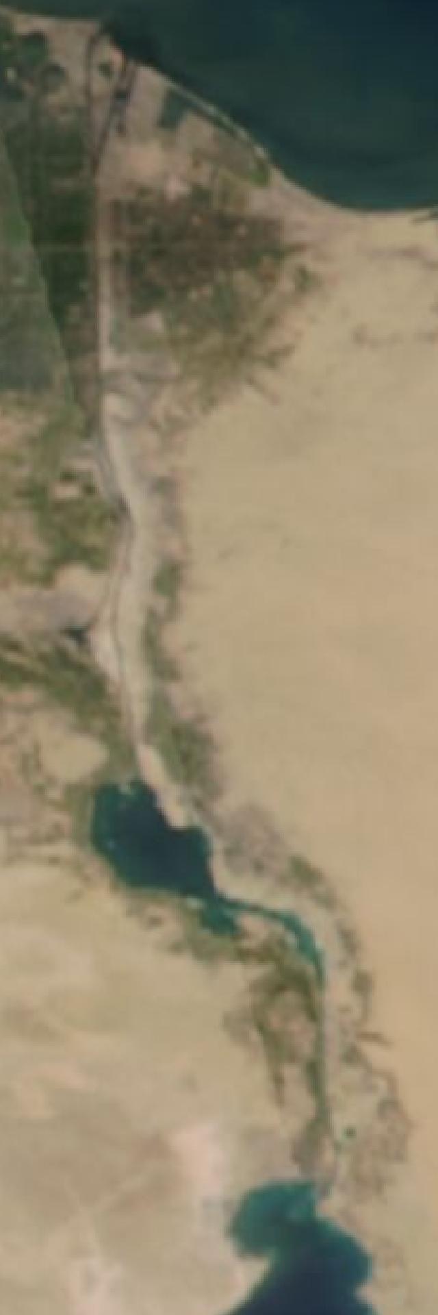 Satellite snapshot of Suez Canal