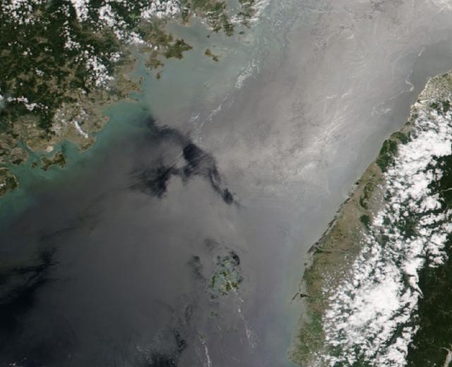 Satellite snapshot of Taiwan Strait